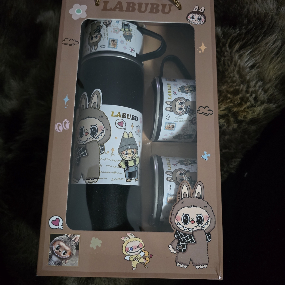 Labubu Themed Thermos and Mug Set